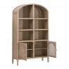 Essentials for Living Cane Storage Bookcase - Front Side Angle (Cabinet Opened)