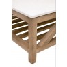 Essentials for Living Spruce Square Coffee Table - Base  Angle
