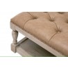 Essentials for Living Townsend Tufted Upholstered Coffee Table - Edge Closeup Top Angle