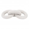 Essentials for Living Crew Rope Link in White Speckle Flat Rope - Front View