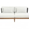 Sunpan Ibiza 2 Seater Sofa in Natural - Stinson White - Front Angle