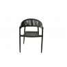 Whiteline Modern Living Leyla Indoor/Outdoor Dining Armchair In Aluminium In Gray - Front