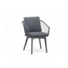 Whiteline Modern Living Kassey Outdoor Dining Armchair - Angled