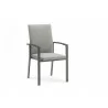 Whiteline Modern Living Doris Outdoor Dining Armchair In Aluminum Frame And Powdercoating Finish In Matte Dark Grey - Whiteline Modern Living Doris Outdoor Dining Armchair In Aluminum Frame And Powdercoating Finish In Matte Dark Grey