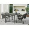 Whiteline Modern Living Lynn Outdoor Dining Armchair In Aluminum Powder-Coated Finish - Lifestyle - Whiteline Modern Living Lynn Outdoor Dining Armchair In Aluminum Powder-Coated Finish - Lifestyle