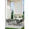 Whiteline Modern Living Lynn Outdoor Dining Armchair In Aluminum Powder-Coated Finish - Lifestyle - Whiteline Modern Living Lynn Outdoor Dining Armchair In Aluminum Powder-Coated Finish - Lifestyle