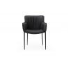 Dining Armchair in Black- front view 1