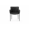 Dining Armchair in Black- front view 1 - Dining Armchair in Black- front view 1