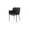 Dining Armchair in Black- side view 2