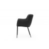 Dining Armchair in Black- side view 1