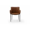 Dining Armchair in Brown- front view 1 - Dining Armchair in Brown- front view 1
