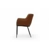 Dining Armchair in Brown- side view 1 - Dining Armchair in Brown- side view 1