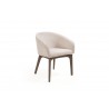 Angie Dining Armchair in Taupe- side view 1