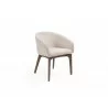 Angie Dining Armchair in Taupe- side view 1 - Angie Dining Armchair in Taupe- side view 1