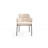 Dining Armchair in Taupe- front view 1