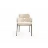 Dining Armchair in Taupe- front view 1 - Dining Armchair in Taupe- front view 1