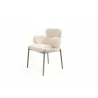 Dining Armchair in Taupe- side view 1 - Dining Armchair in Taupe- side view 1