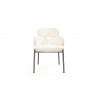 Dining Armchair in White- front view 1