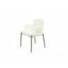 Dining Armchair in White- side view 1 - Dining Armchair in White- side view 1
