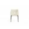 Dining Armchair in White- back view 1 - Dining Armchair in White- back view 1