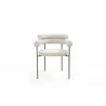 Ella Dining Armchair in Light Gray- front view 1 - Ella Dining Armchair in Light Gray- front view 1