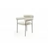 Ella Dining Armchair in Light Gray- side view 1 - Ella Dining Armchair in Light Gray- side view 1