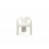 Mirage Dining Armchair in White-front view - Mirage Dining Armchair in White-front view