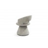 Portofino Swivel Dining Armchair in Dark Gray- back view