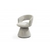 Portofino Swivel Dining Armchair in Dark Gray- side view