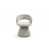 Portofino Swivel Dining Armchair in Dark Gray- front view