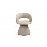 Portofino Swivel Dining Armchair in Light Gray- front view