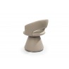 Portofino Swivel Dining Armchair in Light Gray- back view