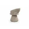 Portofino Swivel Dining Armchair in Light Gray- back view - Portofino Swivel Dining Armchair in Light Gray- back view