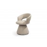 Portofino Swivel Dining Armchair in Light Gray- side view