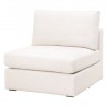 Essentials For Living Dean 92" California Casual Sofa - Performance Boucle Snow, Natural Gray Oak - Front Side Angle
