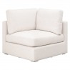 Essentials For Living Daley Modular Corner Chair - Performance Textured Cream Linen, Espresso - Front Angle