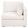 Essentials For Living Daley Modular Corner Chair - Performance Textured Cream Linen, Espresso - Side Angle