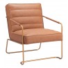 Zuo Modern Dallas Accent Chair Vintage Brown - Angled View