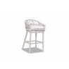 Dana Rope Bar Stool With Cushion in Linen Canvas - Front Side View