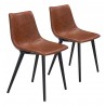 Daniel Dining Chair in Vintage Brown - Duo