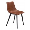 Daniel Dining Chair in Vintage Brown - Angled
