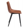 Daniel Dining Chair in Vintage Brown - Side