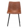 Daniel Dining Chair in Vintage Brown - Front