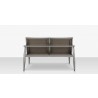 Source Outdoor Furniture Danish Aluminum Sling Strap Loveseat 4