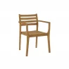 Curated Maison Danois Teak Outdoor Dining Stacking Armchair (Set of 4) - Angled - Curated Maison Danois Teak Outdoor Dining Stacking Armchair (Set of 4) - Angled