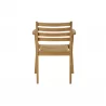 Curated Maison Danois Teak Outdoor Dining Stacking Armchair (Set of 4) - Front - Curated Maison Danois Teak Outdoor Dining Stacking Armchair (Set of 4) - Front