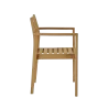 Curated Maison Danois Teak Outdoor Dining Stacking Armchair (Set of 4) - Side - Curated Maison Danois Teak Outdoor Dining Stacking Armchair (Set of 4) - Side