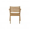 Curated Maison Danois Teak Outdoor Dining Stacking Armchair (Set of 4) - Back