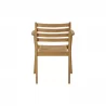Curated Maison Danois Teak Outdoor Dining Stacking Armchair (Set of 4) - Back - Curated Maison Danois Teak Outdoor Dining Stacking Armchair (Set of 4) - Back