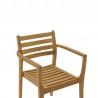 Curated Maison Danois Teak Outdoor Dining Stacking Armchair (Set of 4) - Angled 2